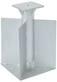 vidaXL Suport umbrelă în pământ, argintiu, 27,5x27,5x45 cm, oțel