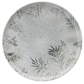 Set de masă, 18 piese, gri, din porțelan