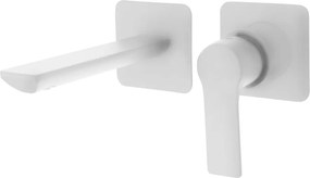 Baterie albă pentru chiuvetă încastrată (1 ieșire) Pax – Sapho