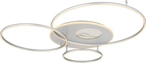 Globo 48466-70ASH-LED St plafonieră INVERTINA 70W/230V Wi‑Fi Tuya crom + telecomandă