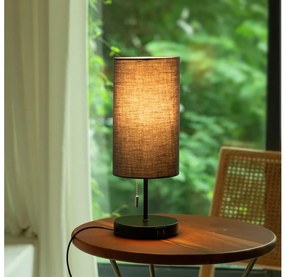 Lampă de masă cu USB Aigostar 1xE27/40W/230V negru