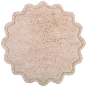 Covor roz deschis lavabil țesut manual rotund din bumbac ø 110 cm Sweet April Nude – Nattiot