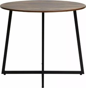 Masa rotunda pentru dining LUNA 90 cm, maro rustic