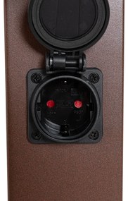 Lampă de exterior maro ruginiu 80 cm cu priză IP44 - Malios