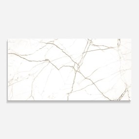 Panou Sticla Bucatarie, 60x150cm, Protectie aragaz, Antistropi, Termorezistent, Abstracte, Marble, White Brown Lines Marble