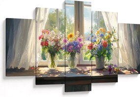Tablou - Buchet la fereastră (150x105 cm)