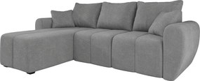 Coltar extensibil de colt SEVIO, gri, reversibil, 246x145 cm + 2 perne GRATUIT