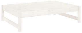 825710 vidaXL Taburet de grădină, 120x80 cm, alb, lemn masiv de pin