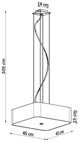 Lustră pe cablu LOKKO 5xE27/60W/230V 45 cm neagră Sollux SL.0774