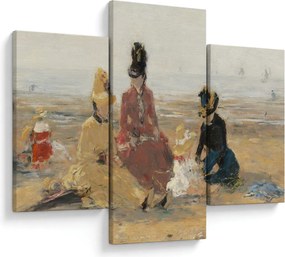 Tablou - Eugène Boudin, On the Beach, Trouville, reproducere (90x60 cm)