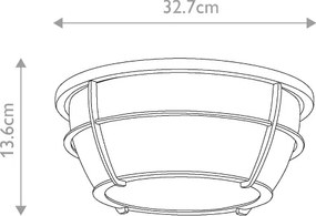 Quoizel QZ-CHANCE-F-PC - Plafonieră CHANCE pentru baie, 2x E27, 60W, 230V, IP44