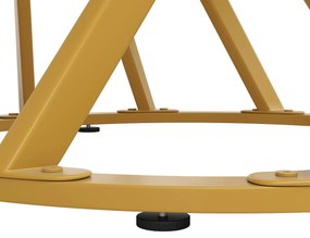 Masă rotundă de dining, Alb+Auriu | Aosom Romania