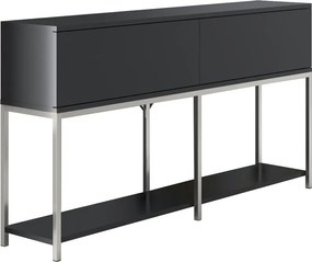 Consola, Hanah Home, Lord, 150x80x30 cm, Antracit / Argintiu