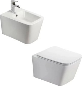 Pachet vas wc, capac slim softclose si bideu suspendat Rune Jord