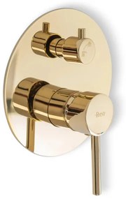 REA-P4110 - Set de duș LUNGO cu baterie încastrată, finisaj auriu