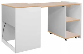 Birou extensibil Ternant, stejar / alb