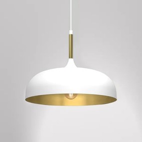 Lustră pe cablu LINCOLN 1xE27/60W/230V d. 35 cm albă