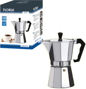 Cafetiera Espresso Floria ZLN2485, 3 cesti, 150 ml, O8 cm, aluminiu, Argintiu
