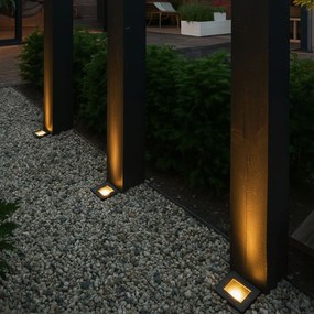 Spot luminos inteligent de sol negru reglabil IP65 incl. Wifi GU10 50mm - Oneon