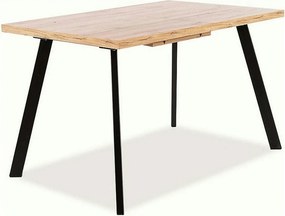 Masa extensibila de bucatarie BRICK, stejar artisan/negru, 120/160x80x