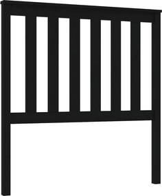 vidaXL Tăblie de pat, negru, 96x6x101 cm, lemn masiv de pin