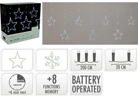 Ghirlandă luminoasă pentru exterior Snowflakes,200x60cm, LED, alb rece, temporizator, 8 funcții, 200 cm
