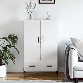 vidaXL Dulap înalt, alb extralucios, 69,5x31x115 cm, lemn prelucrat
