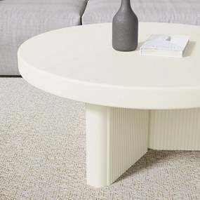 Masuta de cafea rotunda alb stil japandi DEPRIMO 43471 by Deprimo