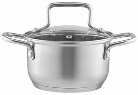 Oala inox cu capac 14cm, 0.75L, Hugo