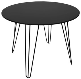 Masa de dining rotunda HARRY 100x100, negru