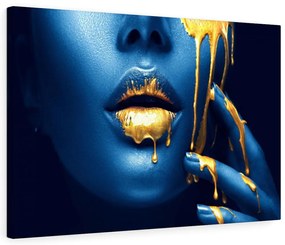 Tablou canvas Gold Digger Blue 120x80 cm