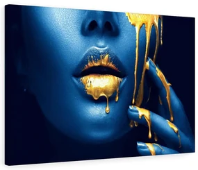 Tablou canvas Gold Digger Blue 120x80 cm