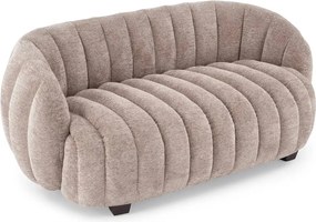 Canapea FRASER XL, bej deschis, stofa plusata, 140x80x70 cm