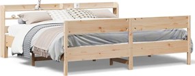 vidaXL Cadru de pat fără saltea, 200x200 cm, lemn masiv pin