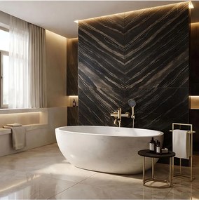 Baterie cada Rea Lungo Stripe auriu periat