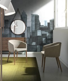 Oglinda decorativa suspendata Alline, 75cm AC-CPMR27-V36-NOGAL