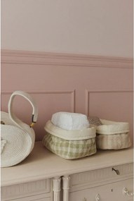 Coș de jucării pentru copii verde deschis din material textil 30x20x20 cm Swan Matcha – Lorena Canals