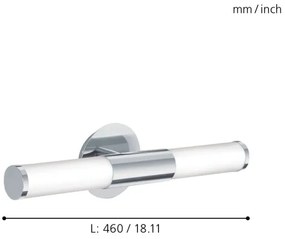 Aplică pentru baie Eglo 87219 PALMERA 2xE14/40W/230V IP44