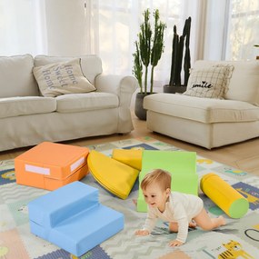 Set de 6 blocuri mari pentru joacă și cățărat, Multicolor | Aosom Romania