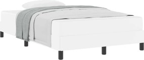 vidaXL Cadru de pat cu saltea Alb pur 120 x 190 cm țesătură