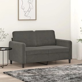 Canapea cu 2 locuri, gri inchis, 120 cm, catifea Morke gra, 138 x 77 x 80 cm