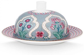 Untieră, porțelan, colecția Flower Festival, Pip Studio, 17x8cm, bleu