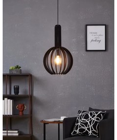 Lustră pe cablu VELASCO 1xE27/40W/230V d. 31 cm neagră Eglo 900153