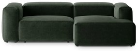 Colțar verde (cu colț pe partea dreaptă/cu șezlong) Bergamo – Cosmopolitan Design
