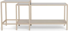 Măsuțe de cafea gri 2 buc. din oțel 50x90 cm Seaford – Actona