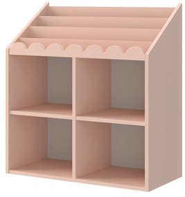 Biblioteca pentru copii BOOK NOOK SUNSET 71x76 cm, roz