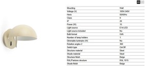 Aplica de perete ambientala directionabila MATILDA bej