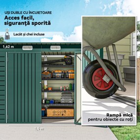 Outsunny Sopron Gradina 8×4 ft – Otel Galvanizat pentru Depozitare | Aosom Romania