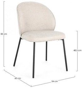 Scaun negru/bej, Wendy, Bizzotto