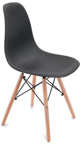 Scaun de sufragerie negru, stil scandinav Classic